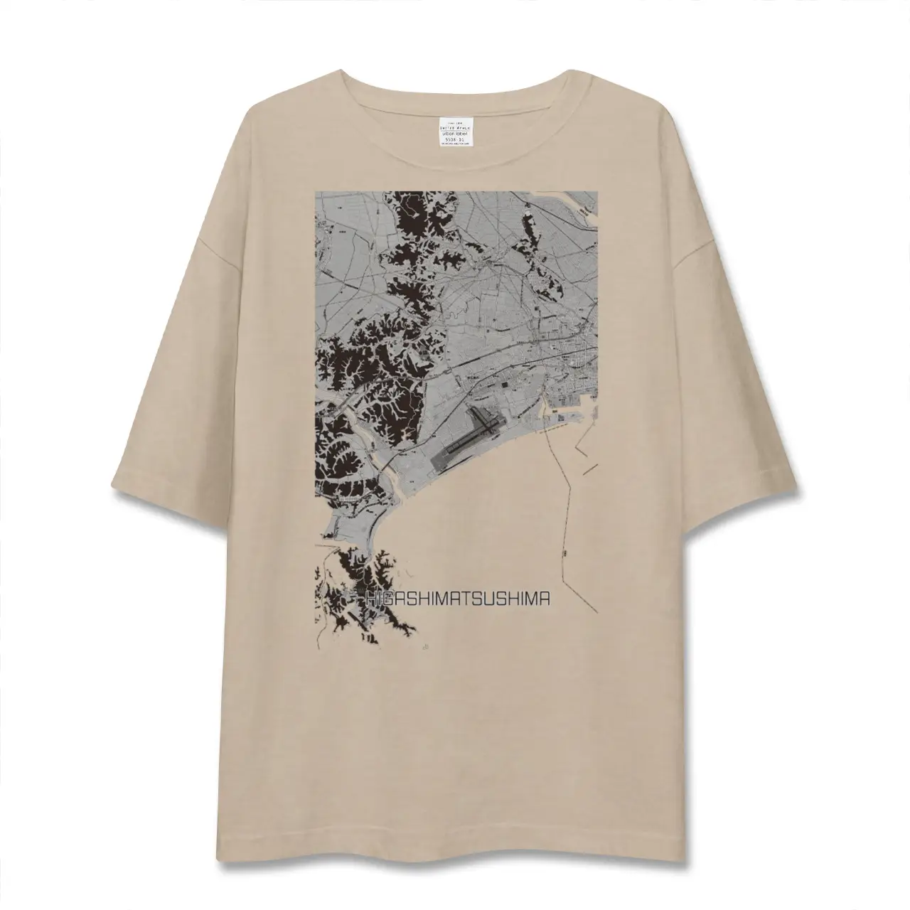 【東松島（宮城県）】地図柄ビッグシルエットTシャツ