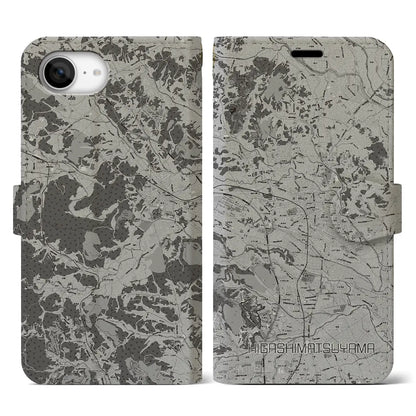 【東松山（埼玉県）】地図柄iPhoneケース（手帳タイプ）