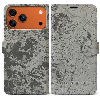 【東松山（埼玉県）】地図柄iPhoneケース（手帳タイプ）