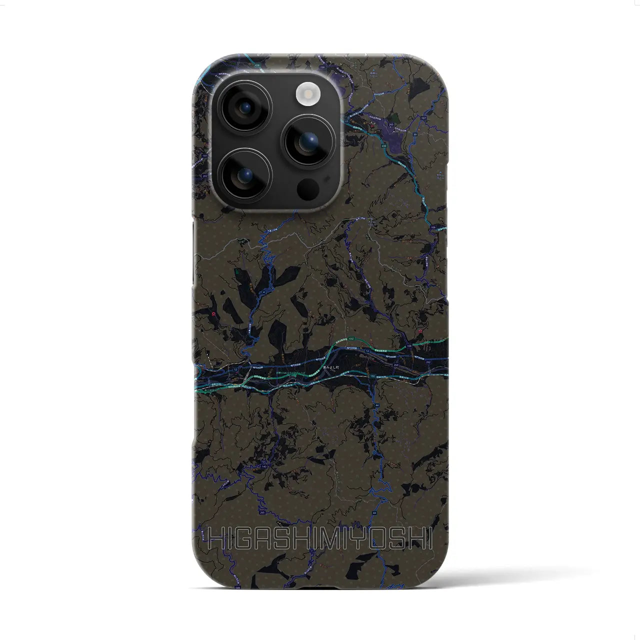 【東みよし（徳島県）】地図柄iPhoneケース（バックカバータイプ）