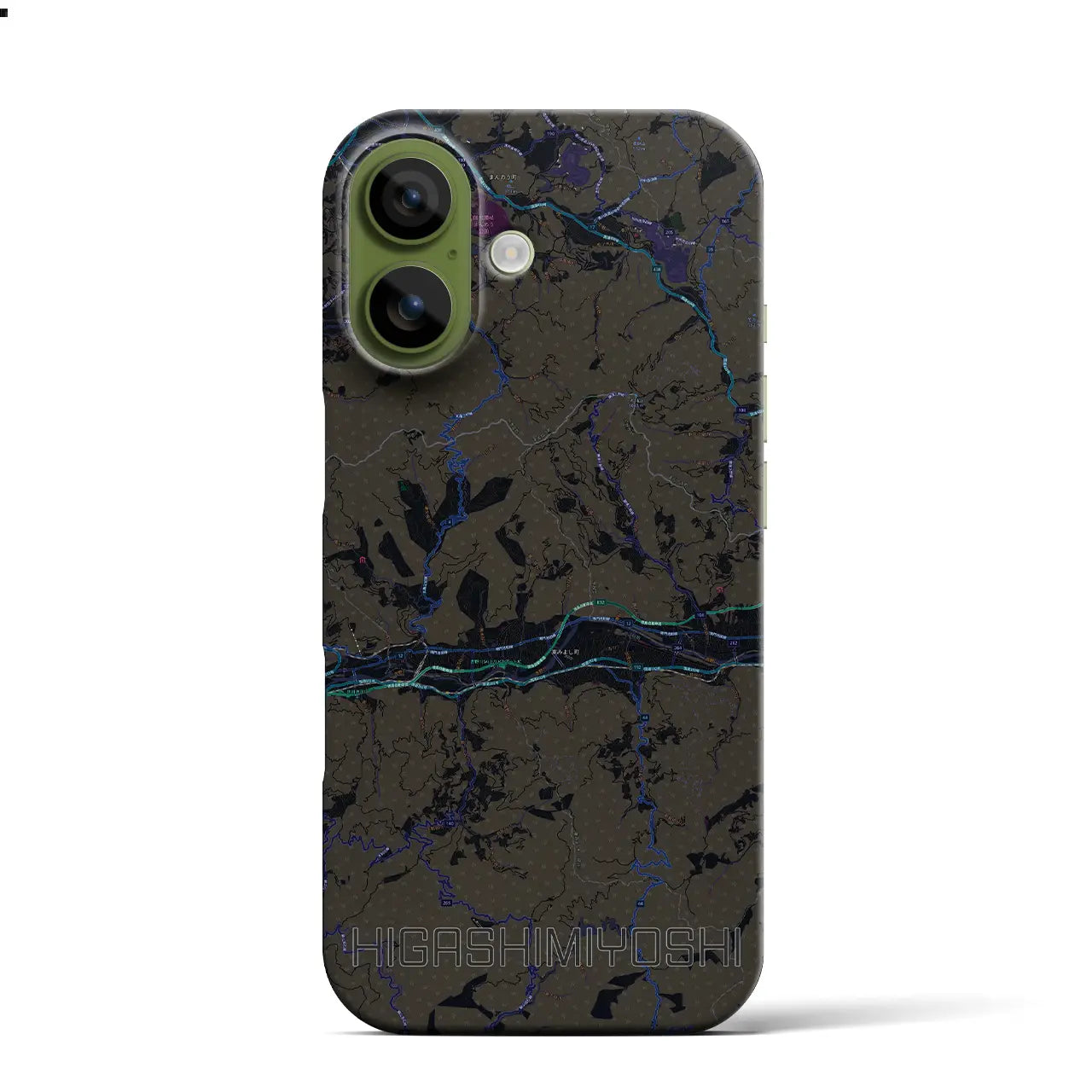 【東みよし（徳島県）】地図柄iPhoneケース（バックカバータイプ）