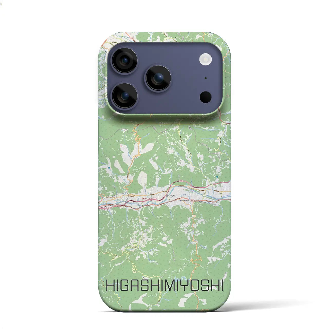 【東みよし（徳島県）】地図柄iPhoneケース（バックカバータイプ）