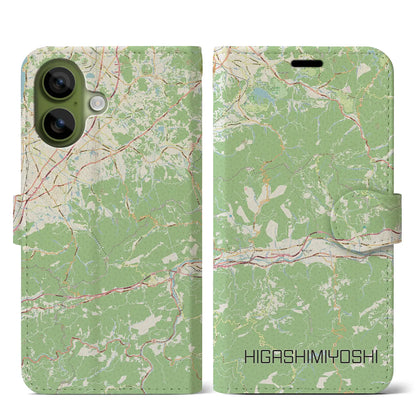 【東みよし（徳島県）】地図柄iPhoneケース（手帳タイプ）