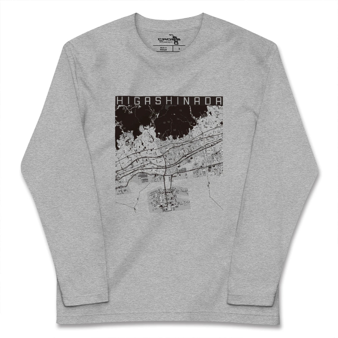 【東灘(兵庫県)】地図柄ロングスリーブTシャツ
