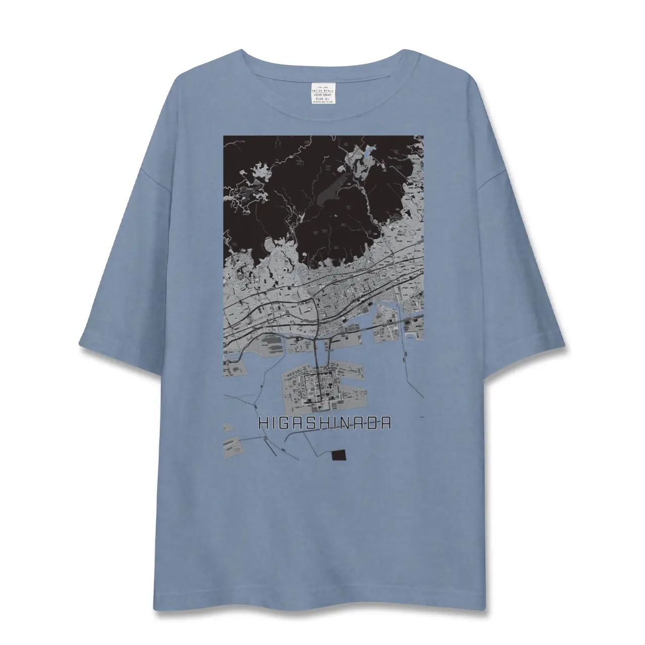 【東灘（兵庫県）】地図柄ビッグシルエットTシャツ