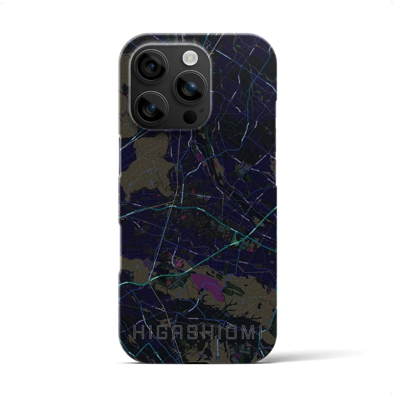 【東近江（滋賀県）】地図柄iPhoneケース（バックカバータイプ）