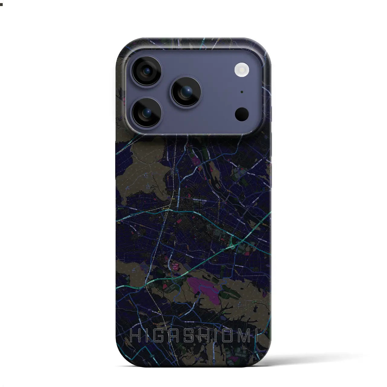 【東近江（滋賀県）】地図柄iPhoneケース（バックカバータイプ）