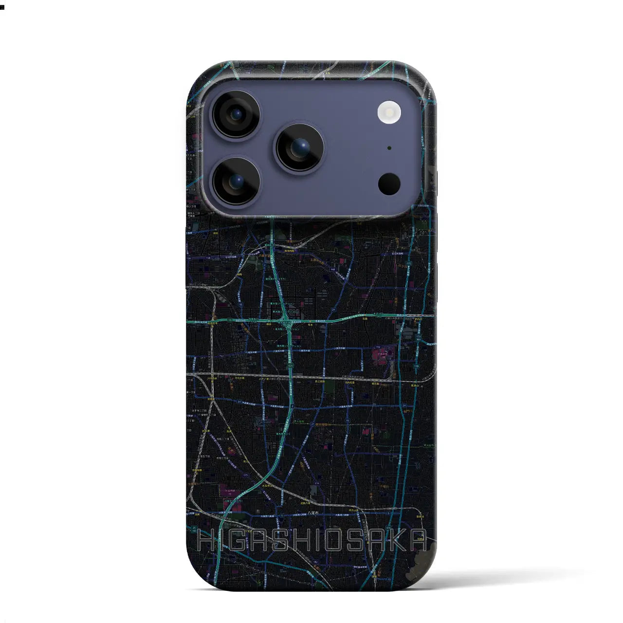 【東大阪（大阪府）】地図柄iPhoneケース（バックカバータイプ）