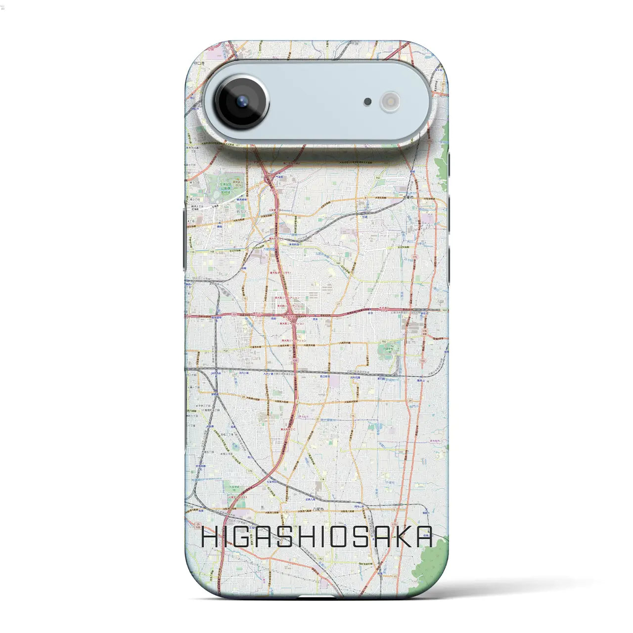 【東大阪（大阪府）】地図柄iPhoneケース（バックカバータイプ）