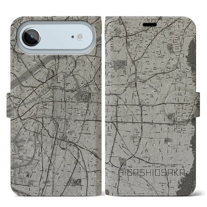 【東大阪（大阪府）】地図柄iPhoneケース（手帳タイプ）