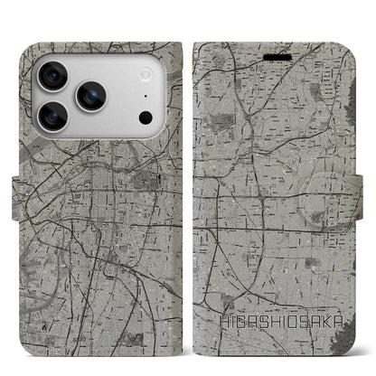 【東大阪（大阪府）】地図柄iPhoneケース（手帳タイプ）