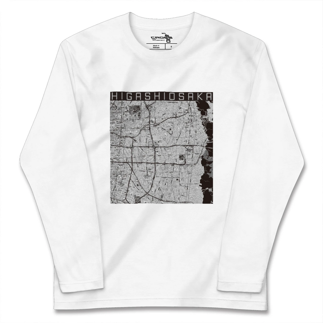 【東大阪（大阪府）】地図柄ロングスリーブTシャツ