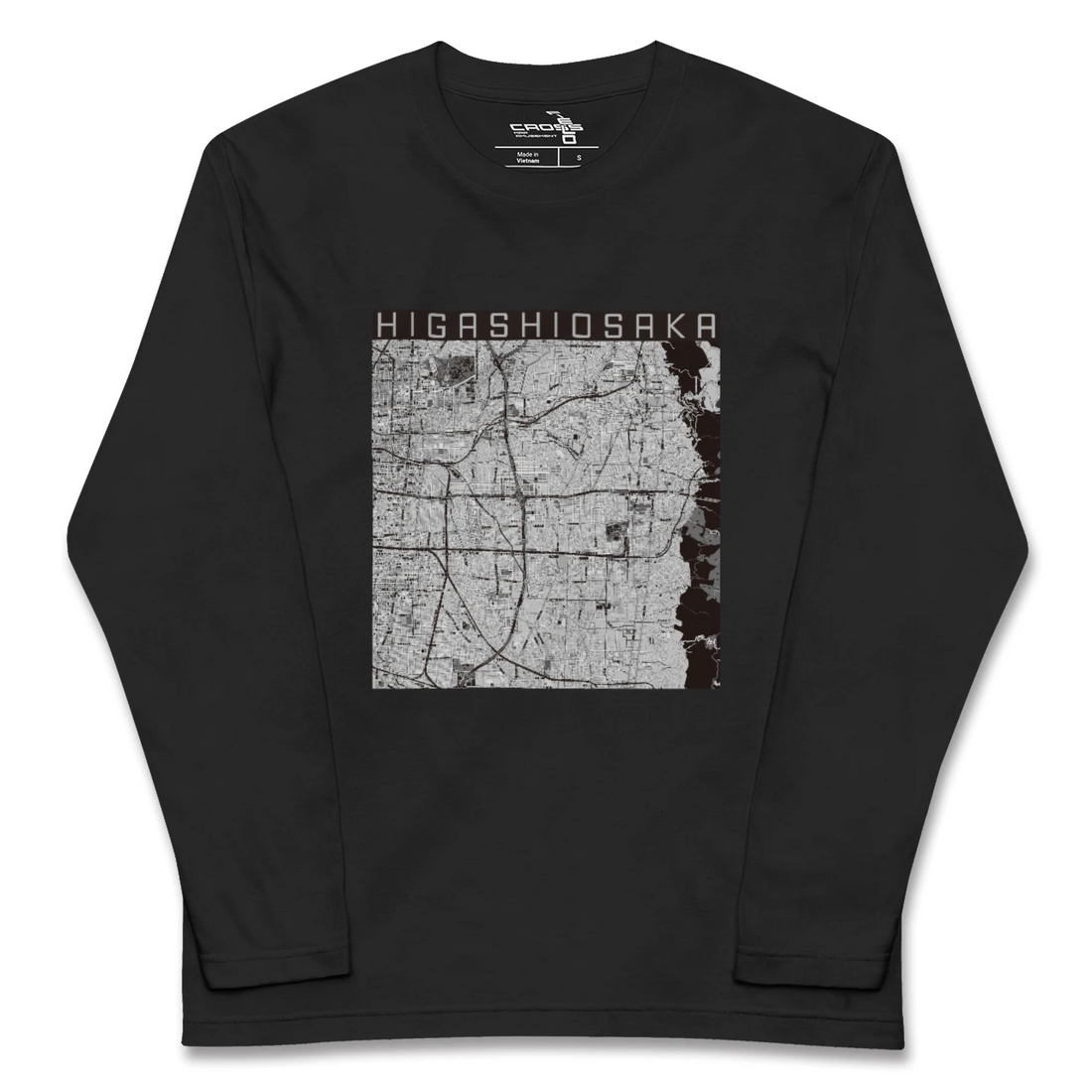 【東大阪（大阪府）】地図柄ロングスリーブTシャツ