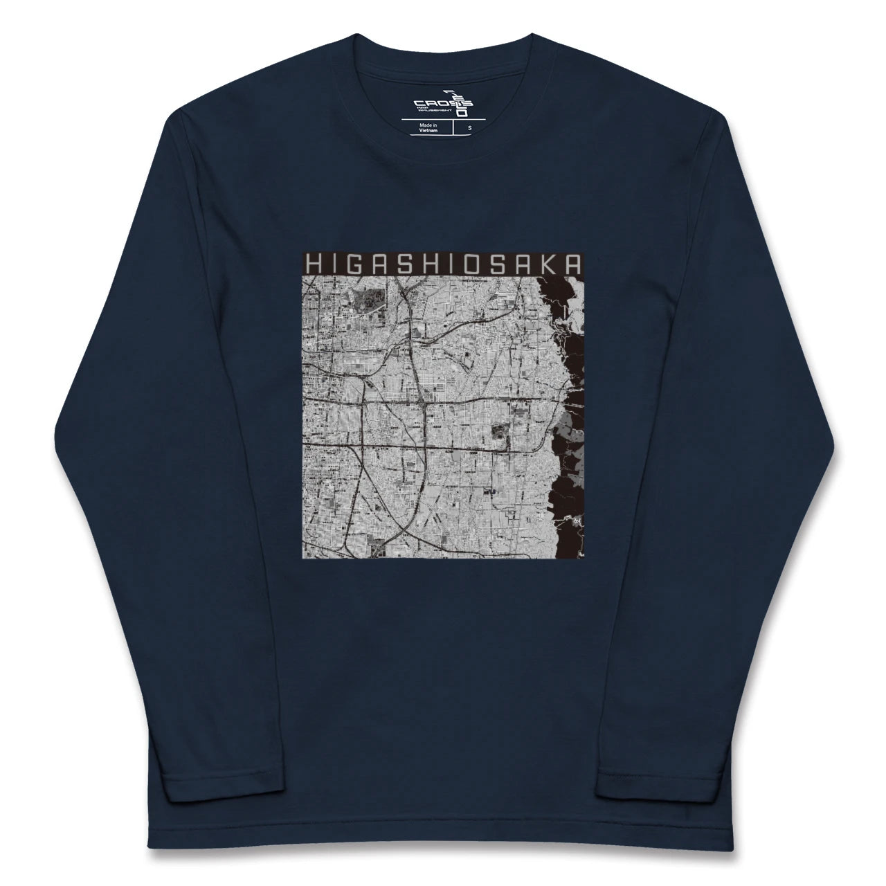 【東大阪（大阪府）】地図柄ロングスリーブTシャツ