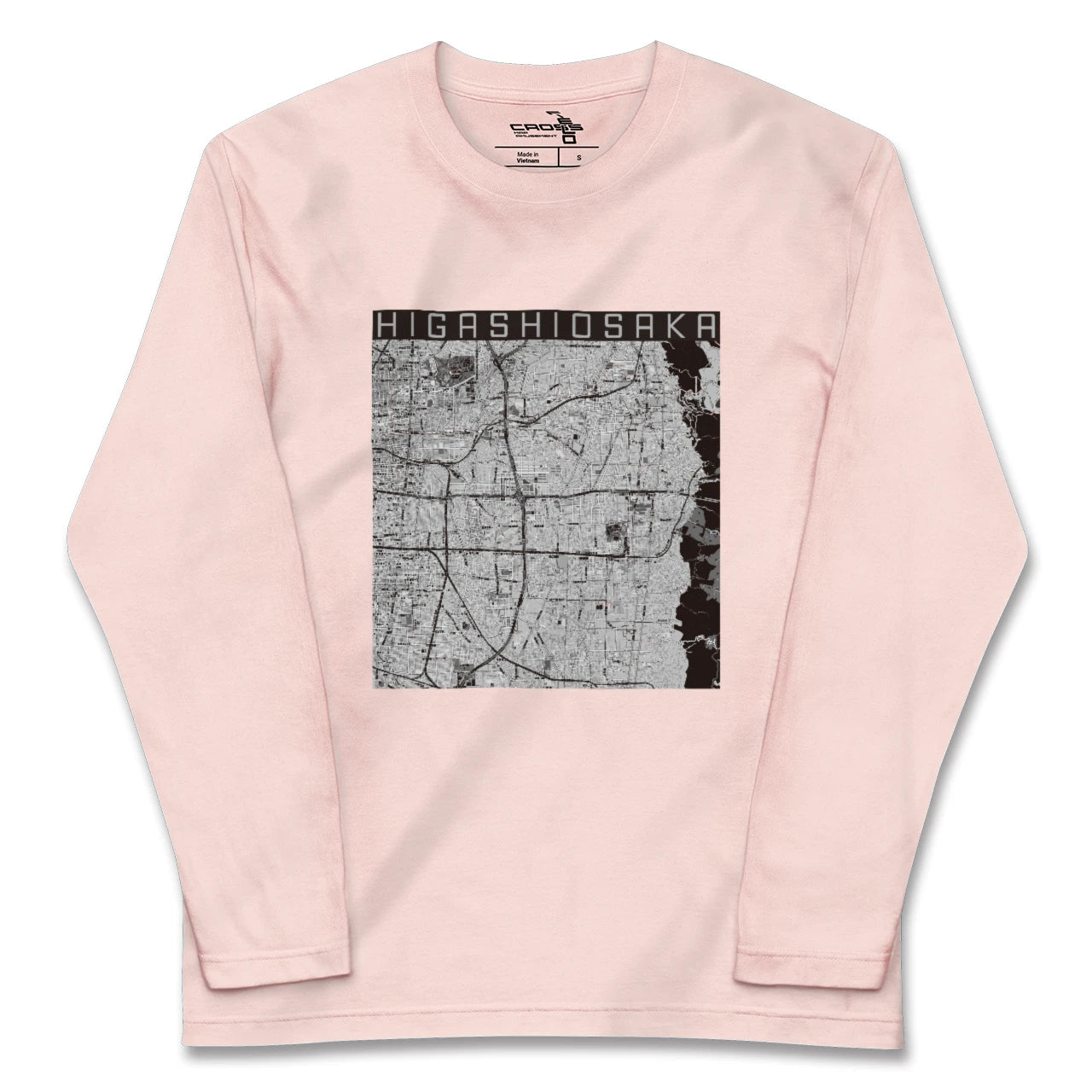 【東大阪（大阪府）】地図柄ロングスリーブTシャツ