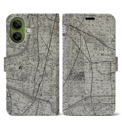 【東住吉（大阪府）】地図柄iPhoneケース（手帳タイプ）