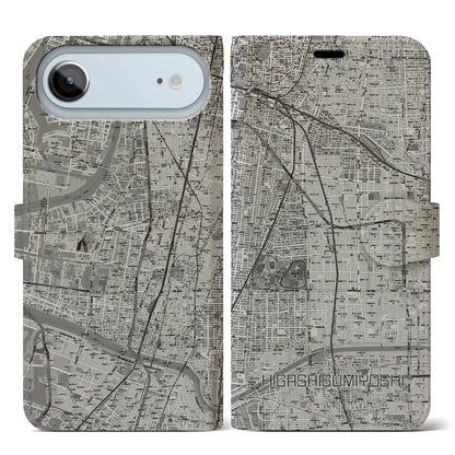 【東住吉（大阪府）】地図柄iPhoneケース（手帳タイプ）