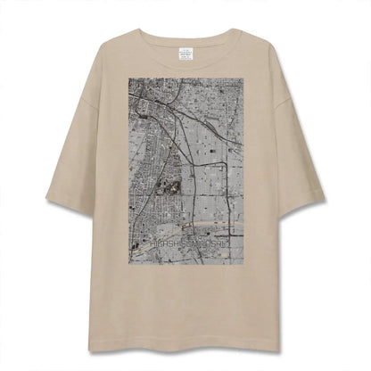 【東住吉（大阪府）】地図柄ビッグシルエットTシャツ