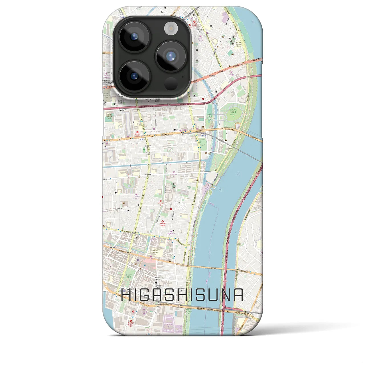【東砂（東京都）】地図柄iPhoneケース（バックカバータイプ）