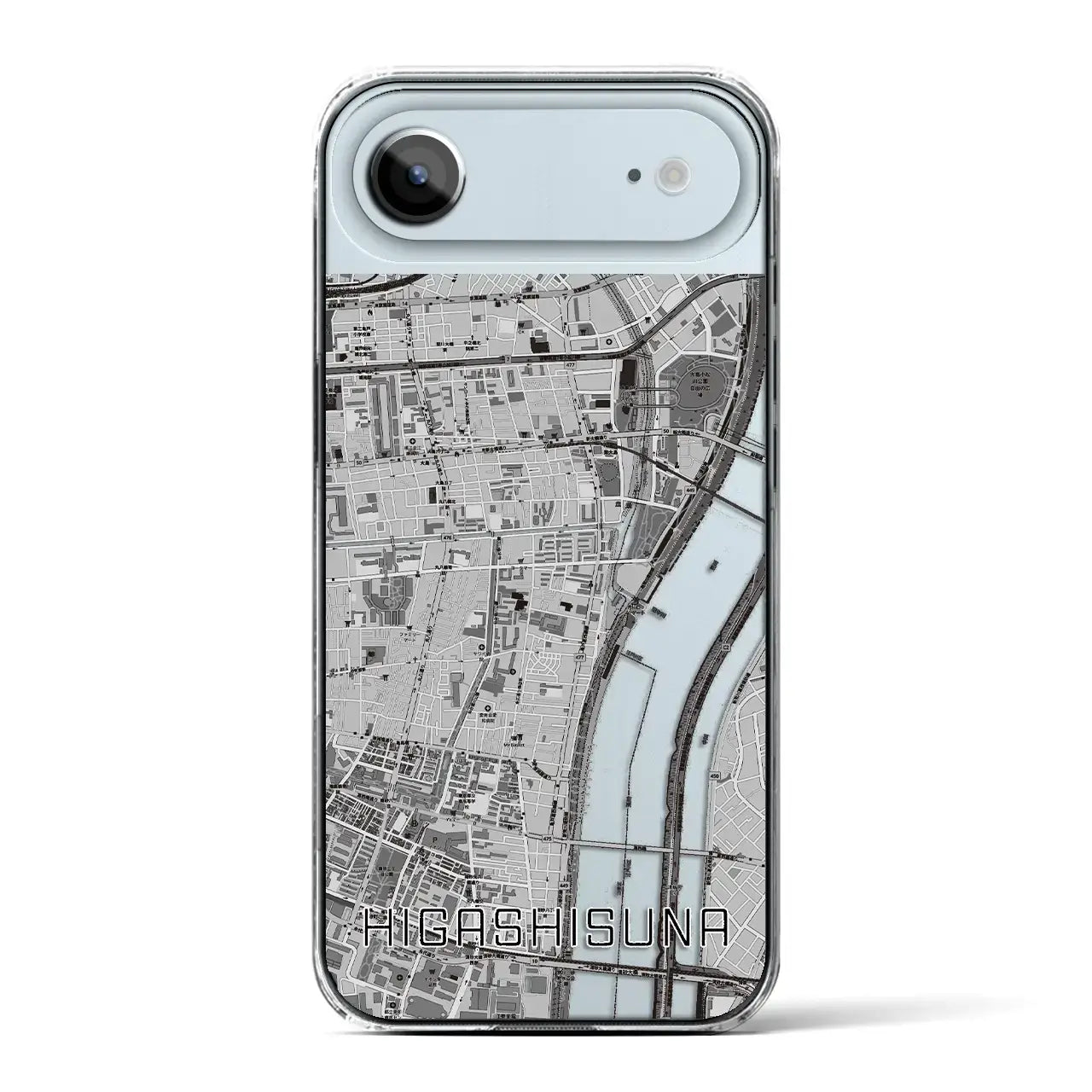 【東砂（東京都）】地図柄iPhoneケース（クリアタイプ）