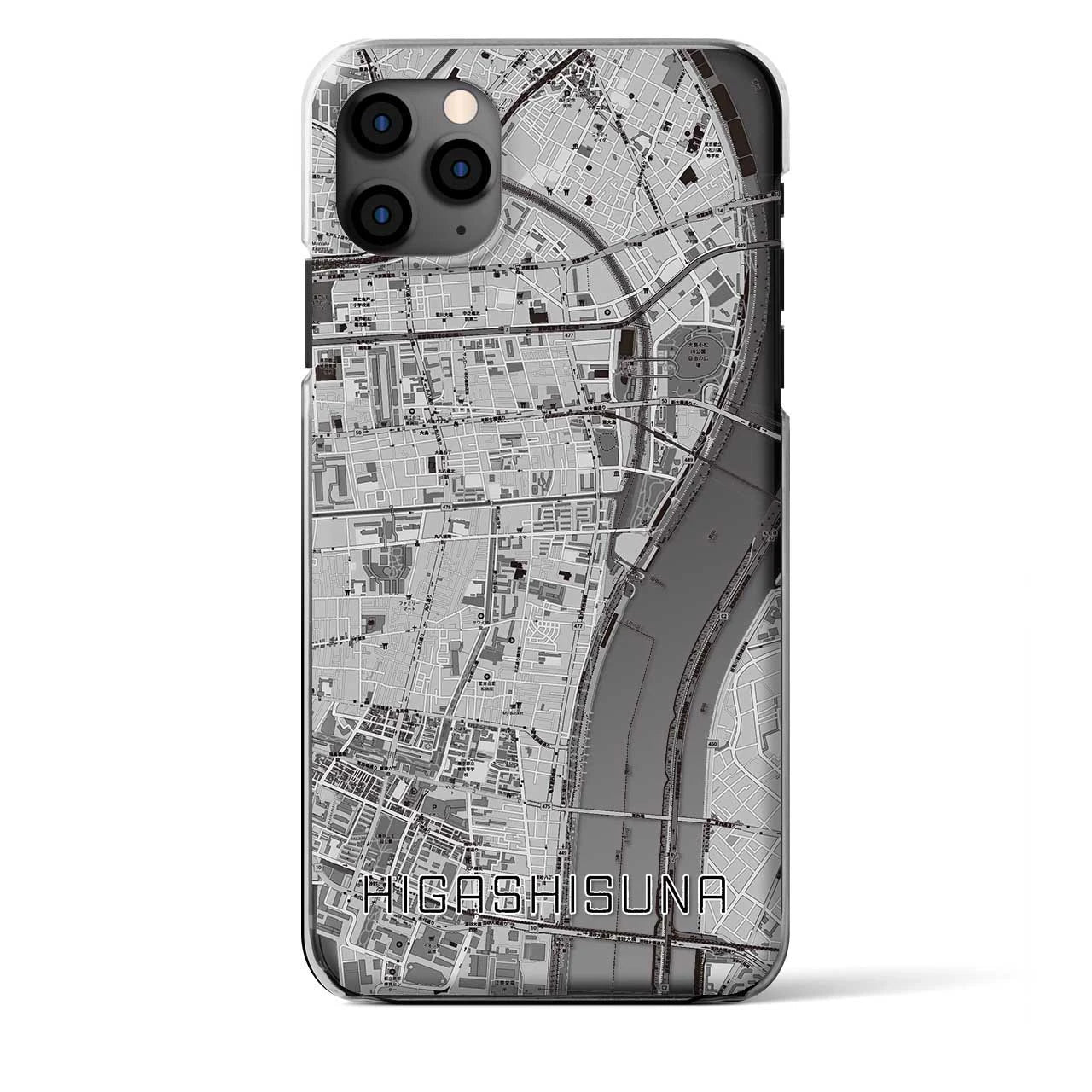 【東砂（東京都）】地図柄iPhoneケース（クリアタイプ）
