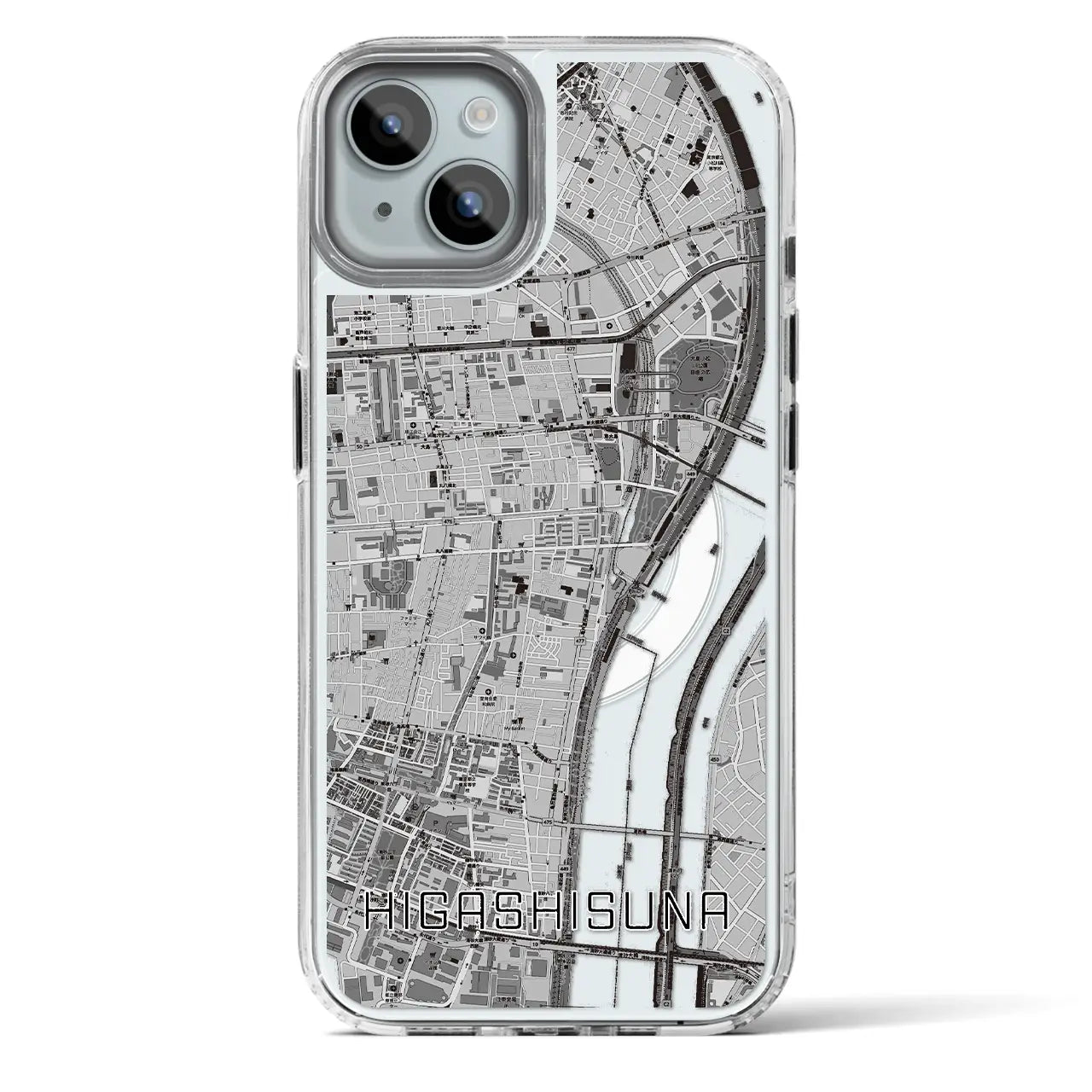 【東砂（東京都）】地図柄iPhoneケース（MagSafeタイプ）