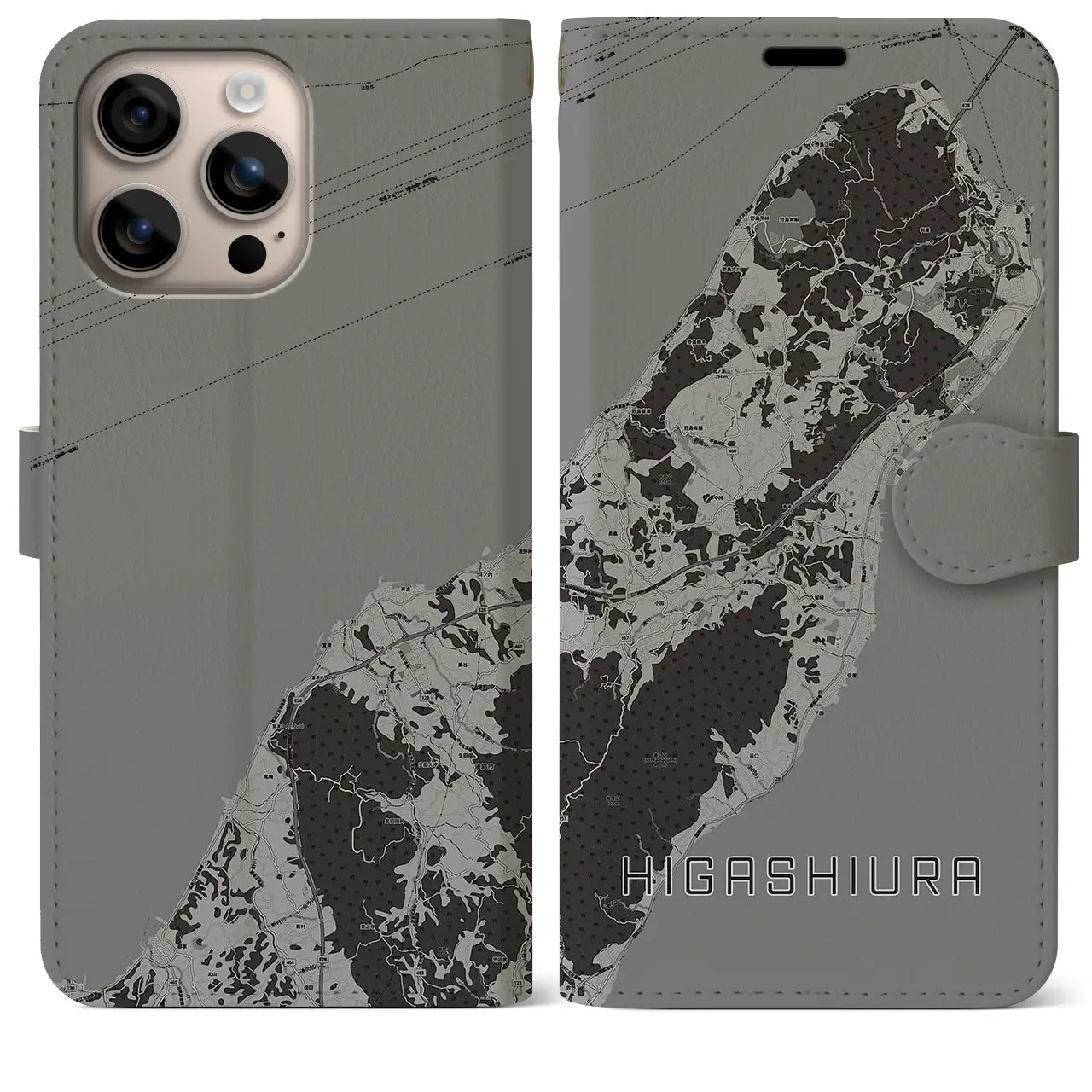 【東浦（兵庫県）】地図柄iPhoneケース（手帳タイプ）