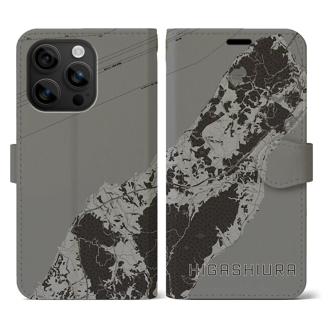 【東浦（兵庫県）】地図柄iPhoneケース（手帳タイプ）