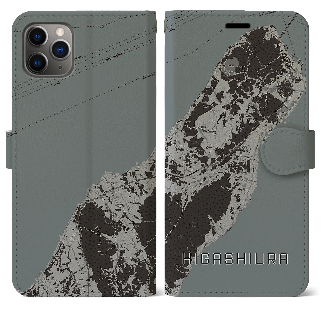 【東浦（兵庫県）】地図柄iPhoneケース（手帳タイプ）