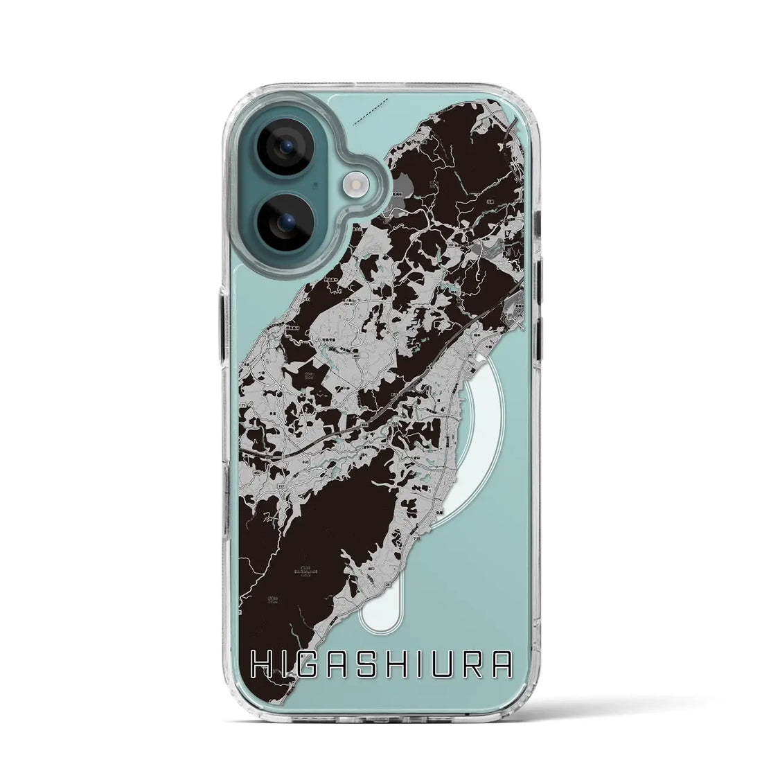 【東浦(兵庫県)】地図柄iPhoneケース(MagSafeタイプ)モノトーン・iPhone 16 Pro 用