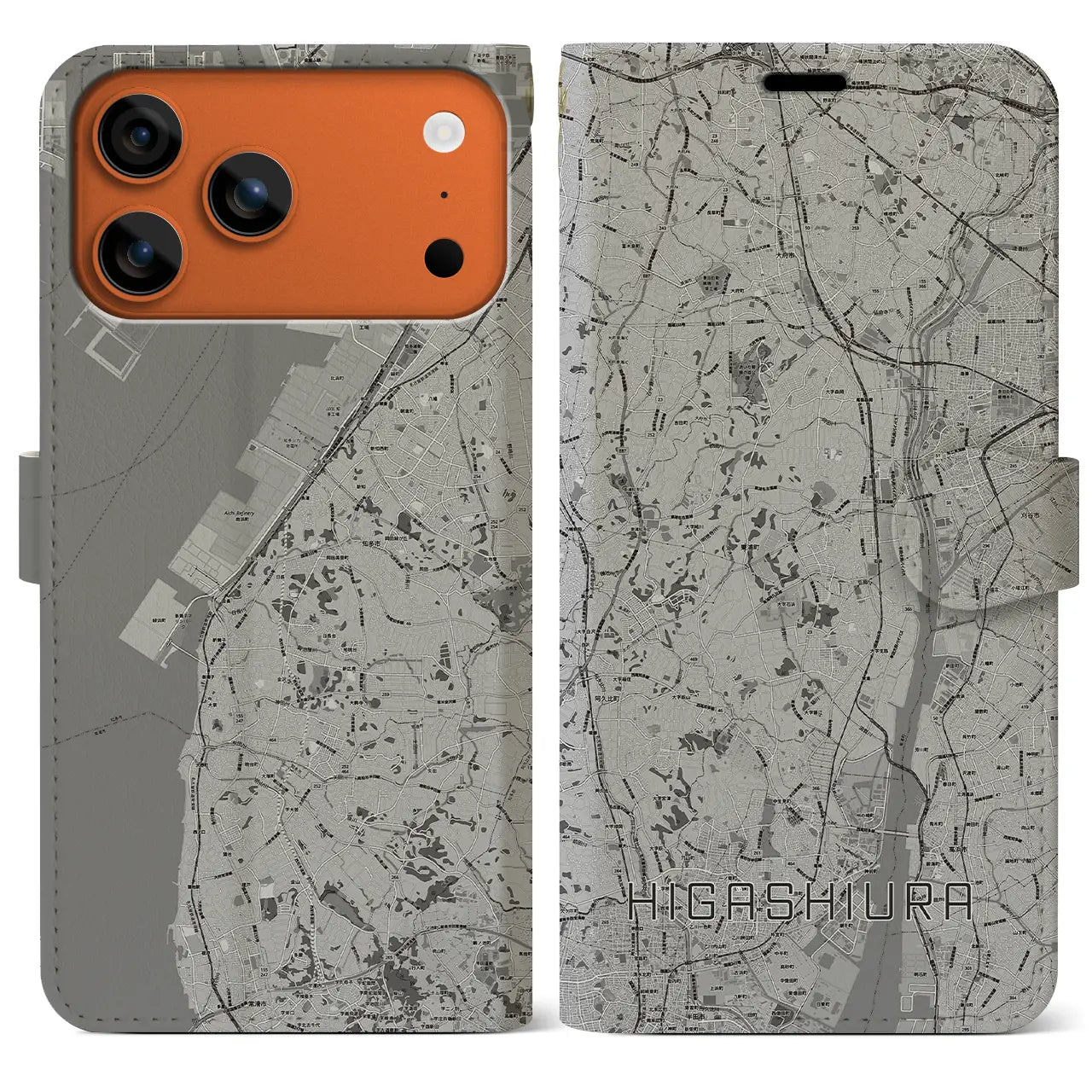 【東浦（愛知県）】地図柄iPhoneケース（手帳タイプ）