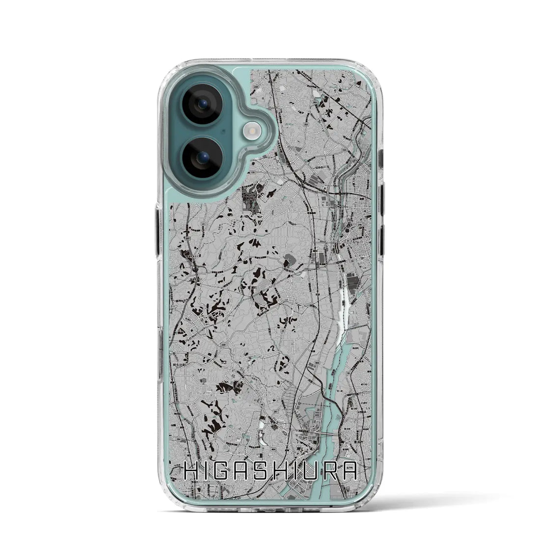 【東浦（愛知県）】地図柄iPhoneケース（MagSafeタイプ）モノトーン・iPhone 16 Pro 用