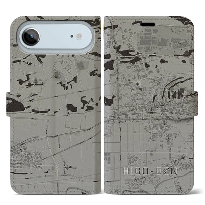 【肥後大津（熊本県）】地図柄iPhoneケース（手帳タイプ）