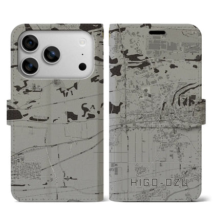 【肥後大津（熊本県）】地図柄iPhoneケース（手帳タイプ）