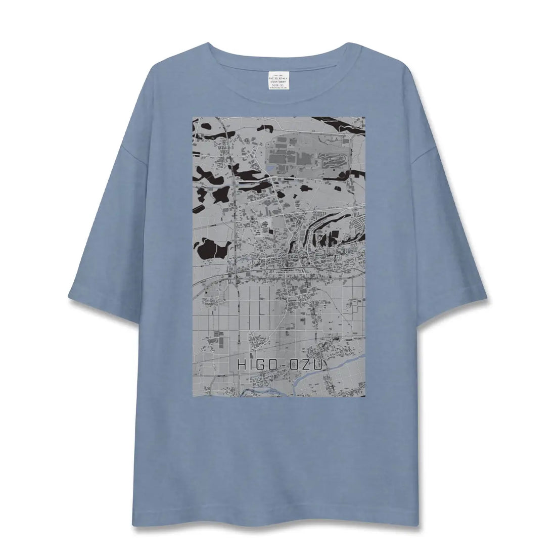 【肥後大津(熊本県)】地図柄ビッグシルエットTシャツ