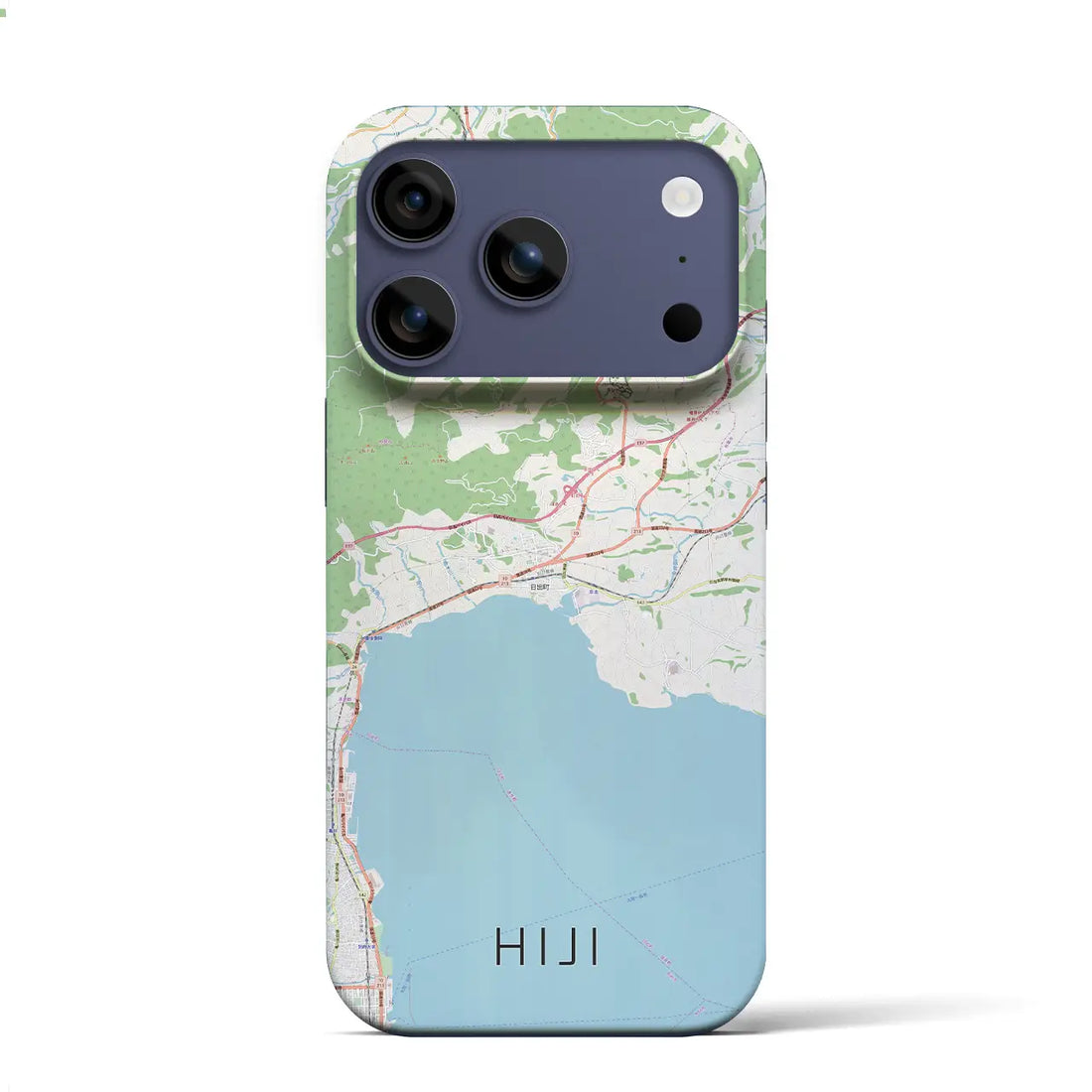 【日出(大分県)】地図柄iPhoneケース(バックカバータイプ)ブラック・iPhone 17 Pro Max 用