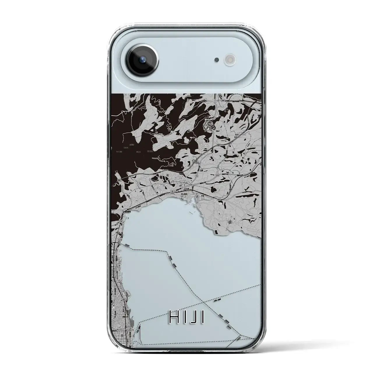 【日出（大分県）】地図柄iPhoneケース（クリアタイプ）