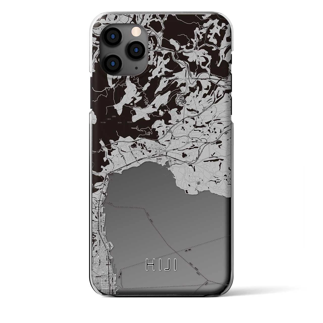 【日出（大分県）】地図柄iPhoneケース（クリアタイプ）