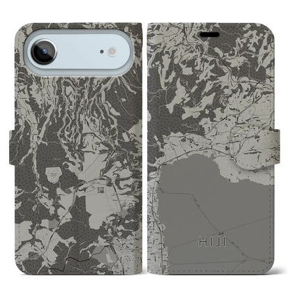 【日出（大分県）】地図柄iPhoneケース（手帳タイプ）