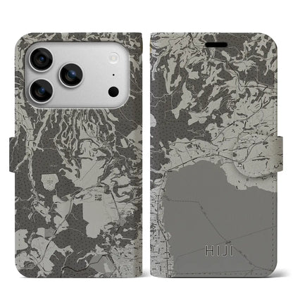 【日出（大分県）】地図柄iPhoneケース（手帳タイプ）