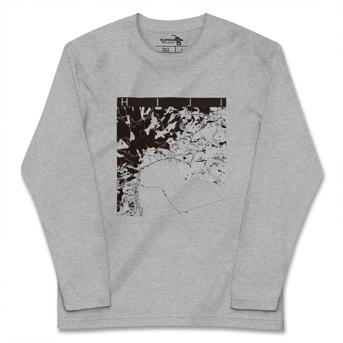【日出（大分県）】地図柄ロングスリーブTシャツ