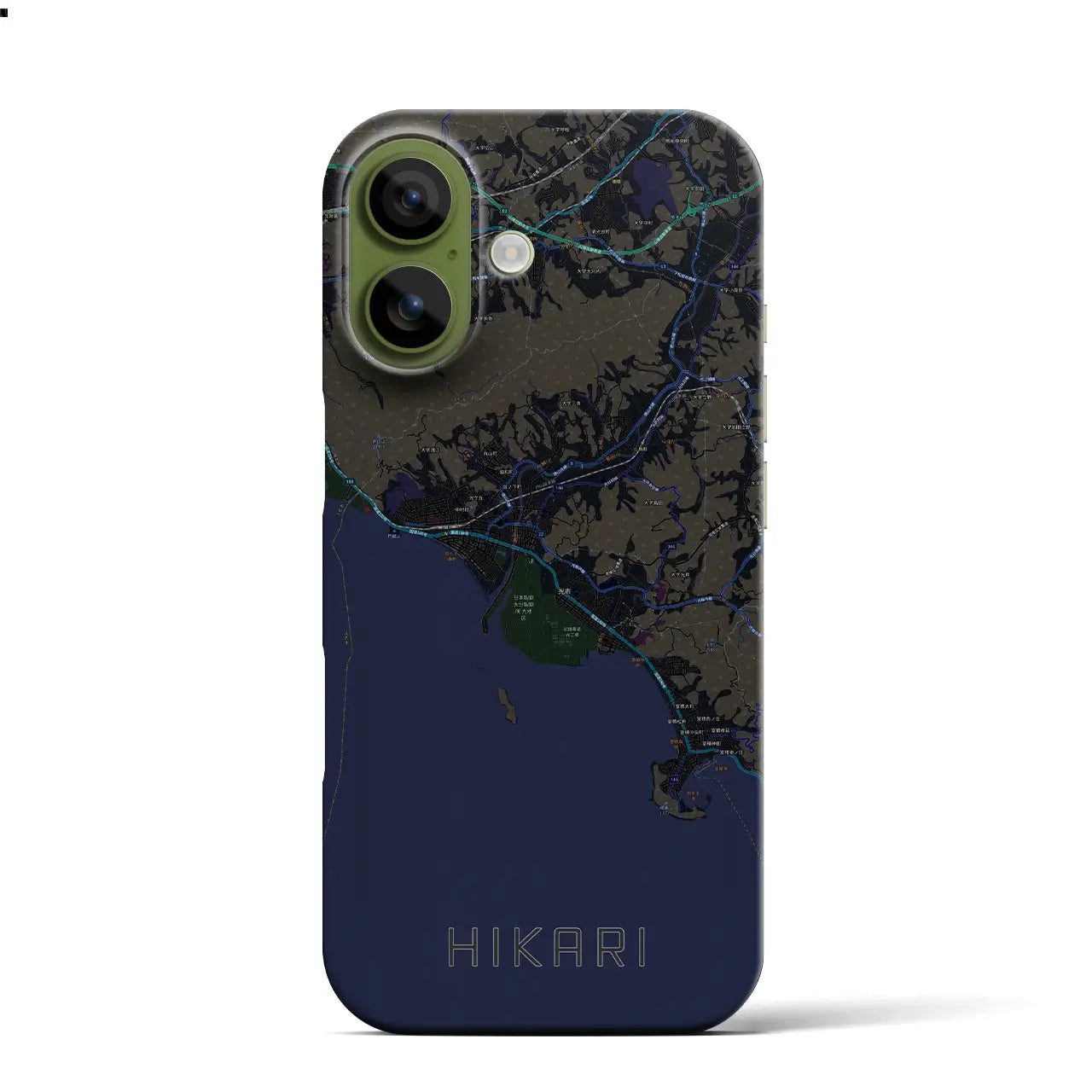 【光（山口県）】地図柄iPhoneケース（バックカバータイプ）