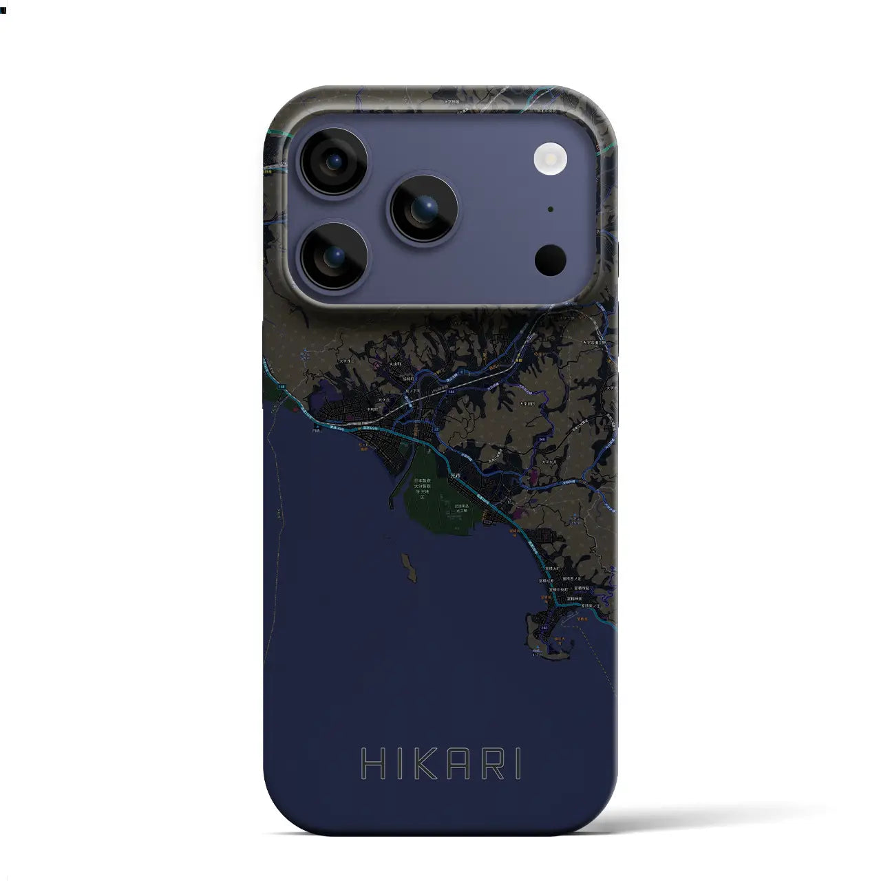 【光（山口県）】地図柄iPhoneケース（バックカバータイプ）