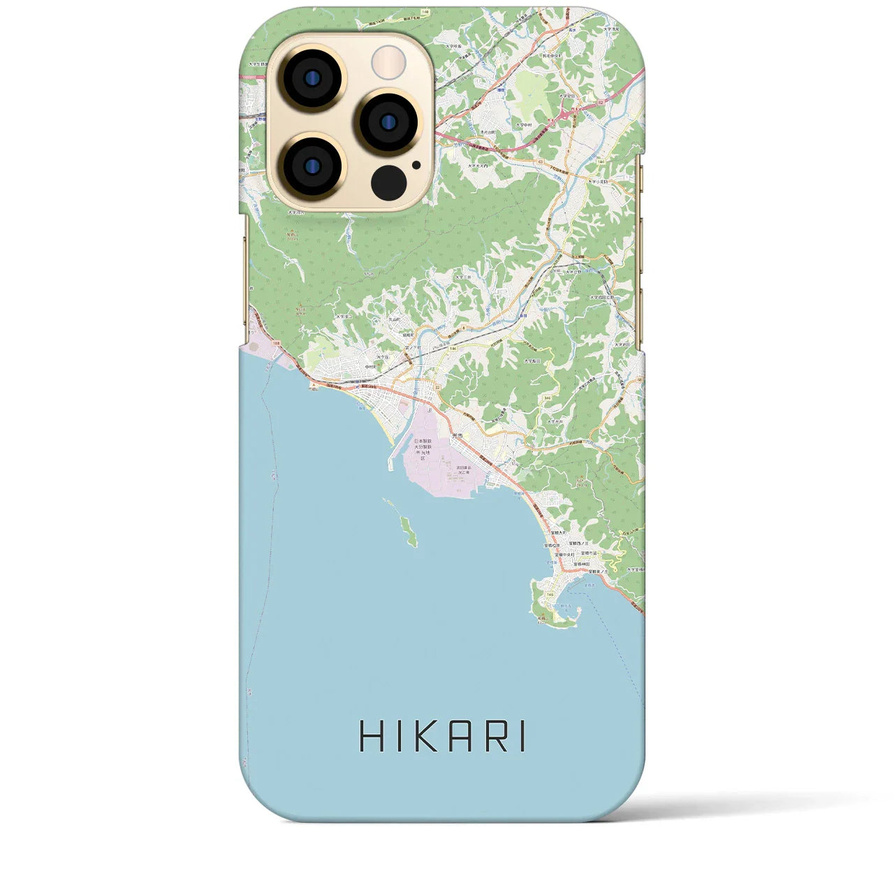 【光（山口県）】地図柄iPhoneケース（バックカバータイプ）