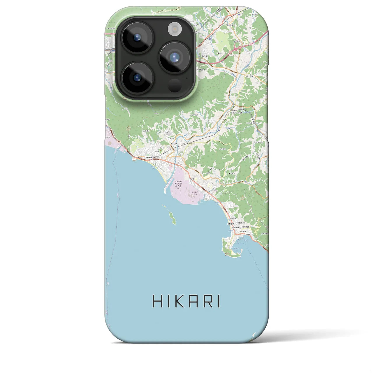 【光（山口県）】地図柄iPhoneケース（バックカバータイプ）