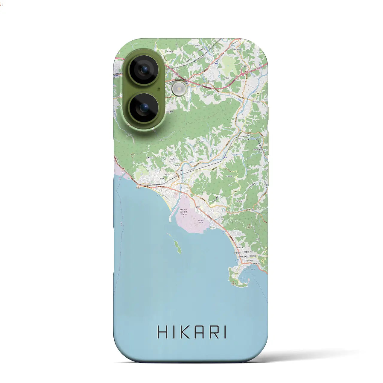 【光（山口県）】地図柄iPhoneケース（バックカバータイプ）