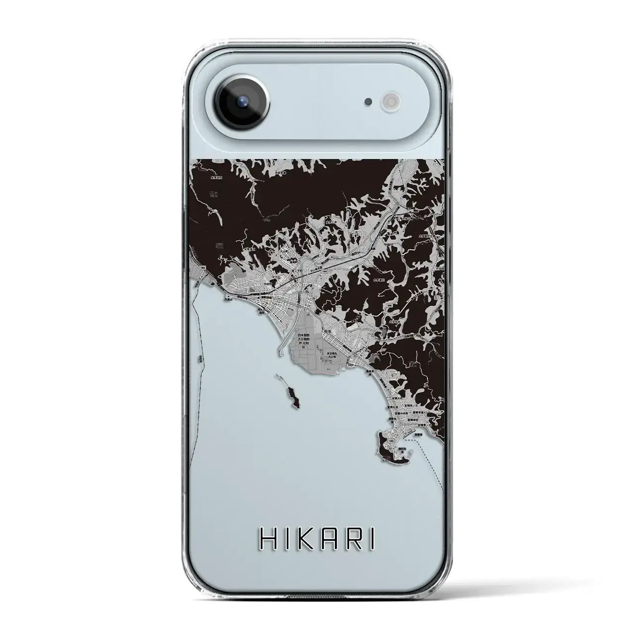 【光（山口県）】地図柄iPhoneケース（クリアタイプ）