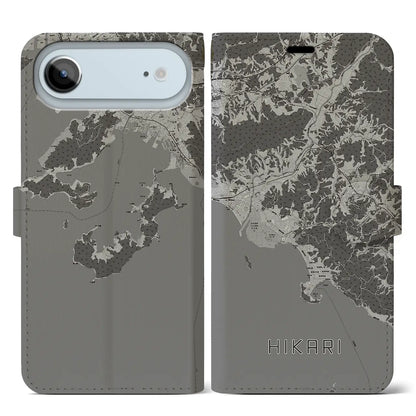 【光（山口県）】地図柄iPhoneケース（手帳タイプ）