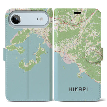 【光（山口県）】地図柄iPhoneケース（手帳タイプ）