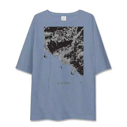 【光（山口県）】地図柄ビッグシルエットTシャツ